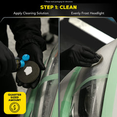 Meguiar's cleaning solution bottle label for safe lens cleaning