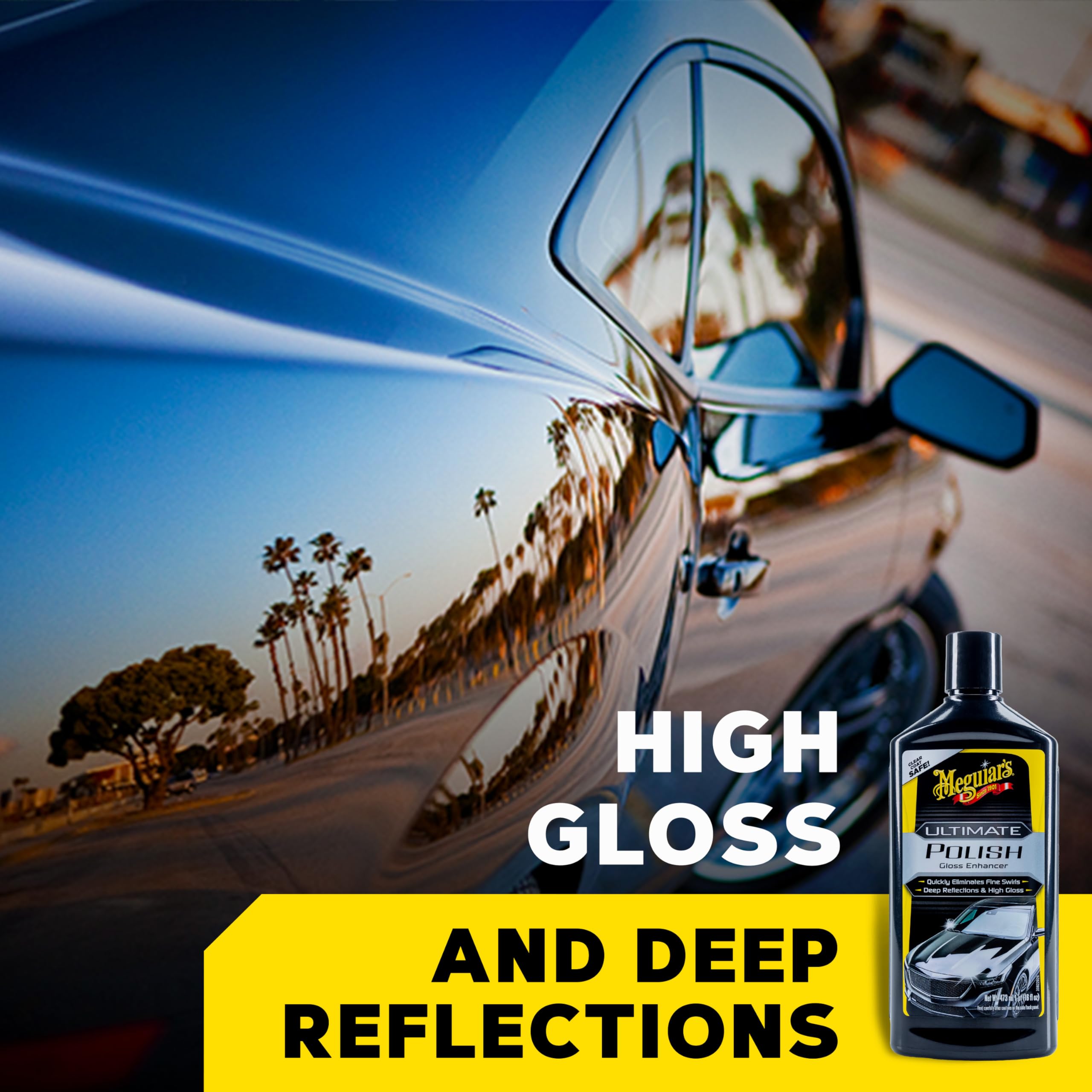Meguiar's polish texture close-up illustrating fine-refining particles for gloss