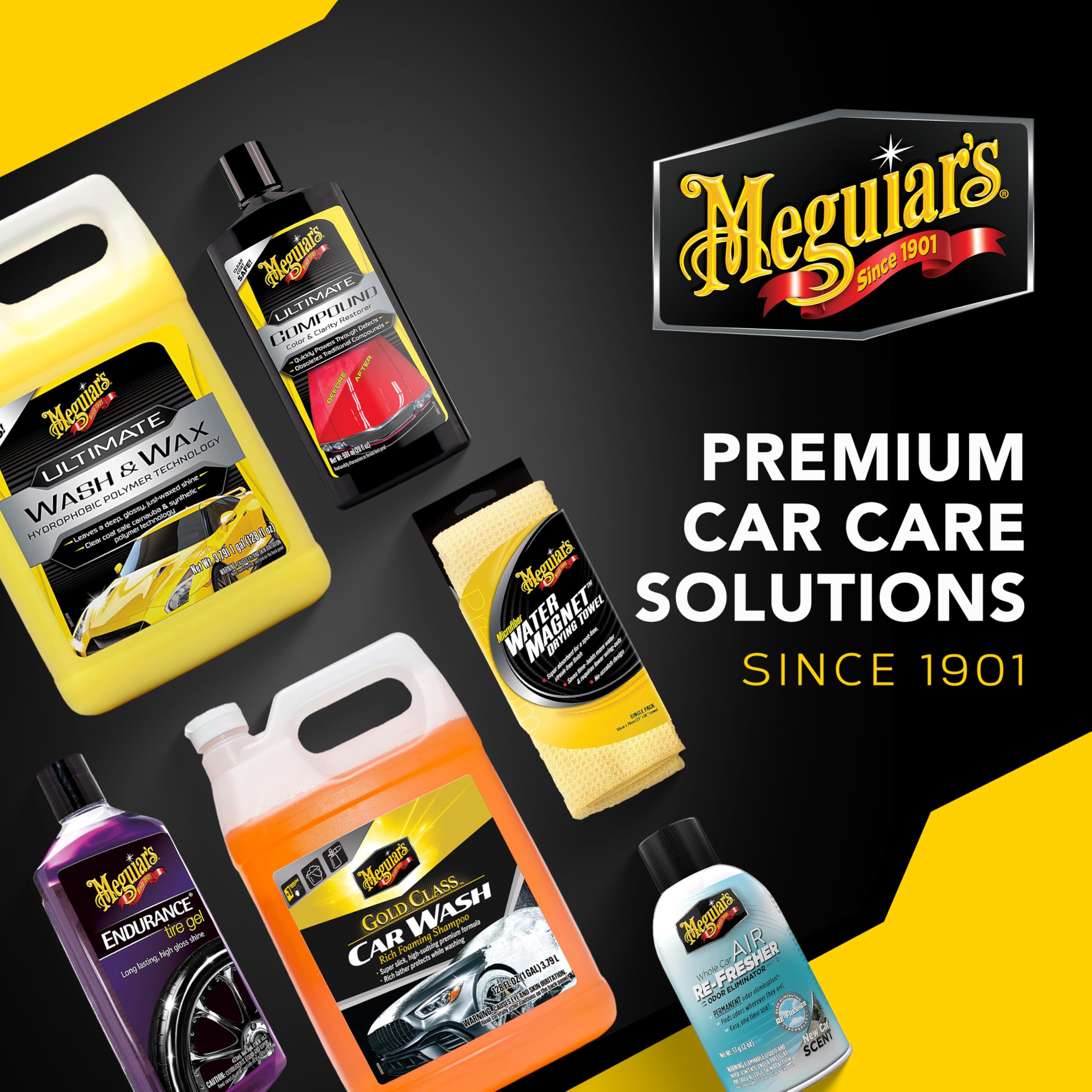 Meguiar's one-gallon commercial container on shelf for bulk shop use and value