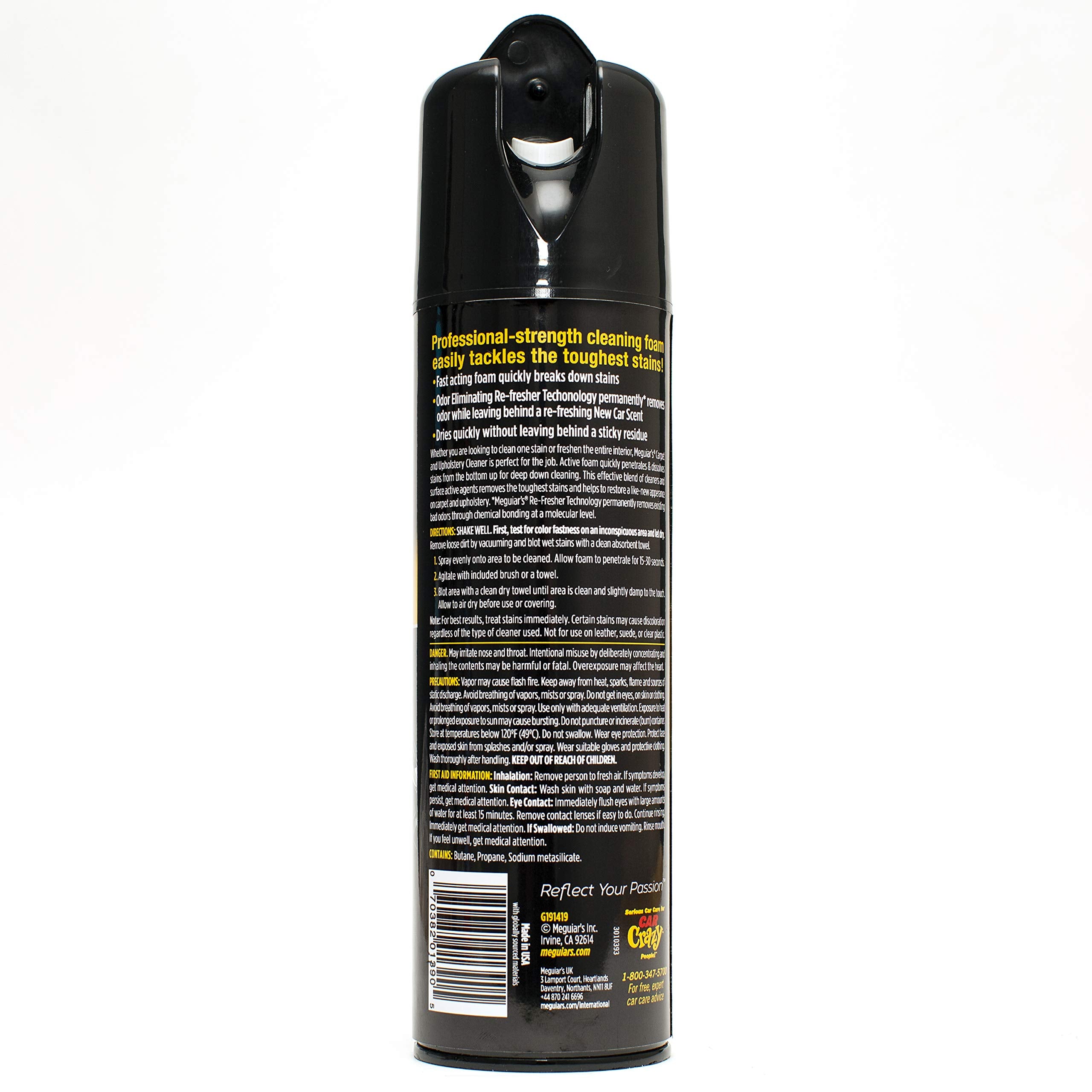Meguiar's closeup of thick cleaning foam texture, showing deep‑penetrating lift benefit