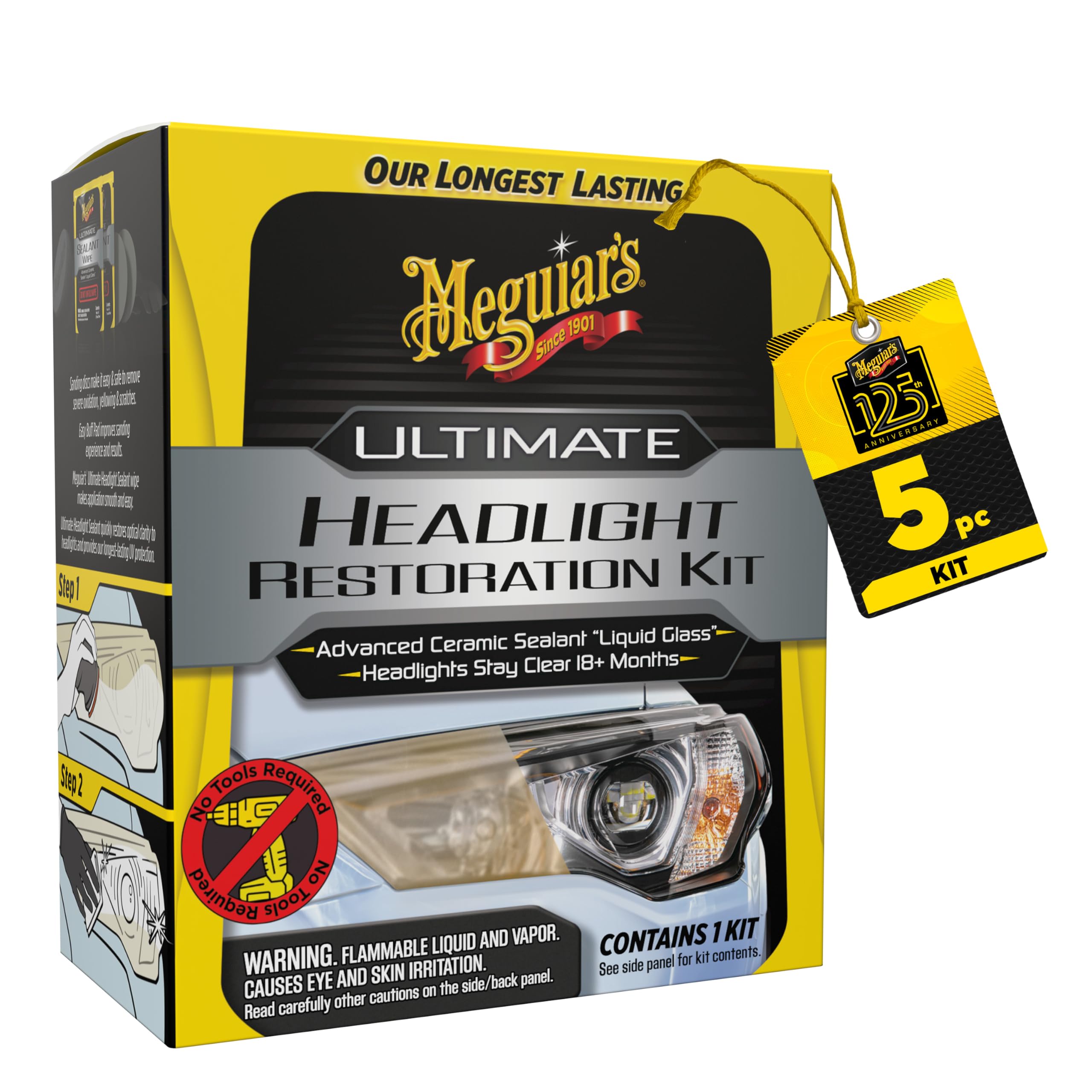 Meguiar's kit front view showing all components and easy restoration benefit