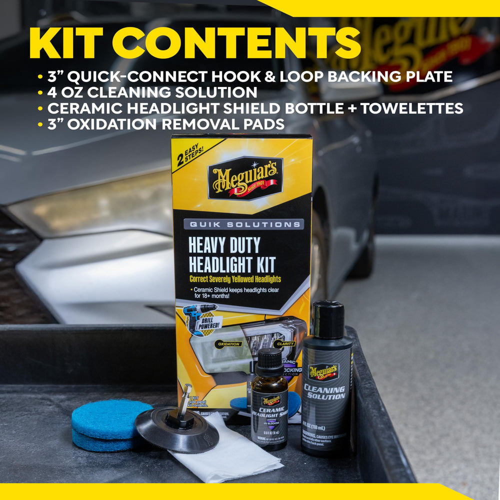 Meguiar's full kit contents shown to illustrate what's included and value