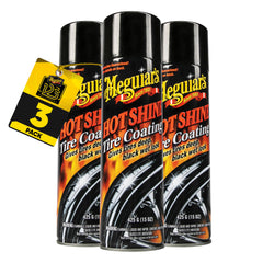 Meguiar's front can packaging showing three 15 oz cans and brand benefits