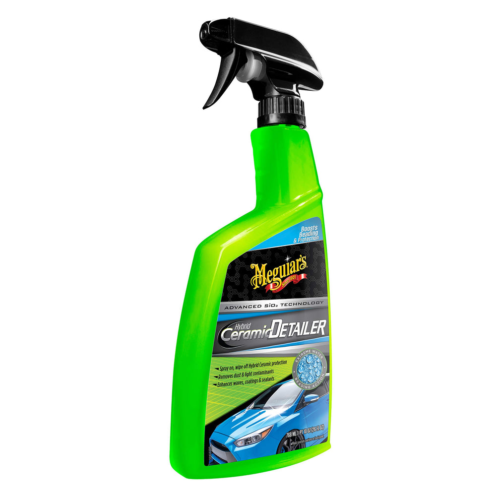 Meguiar's trigger spray in action demonstrating quick spray-and-wipe convenience