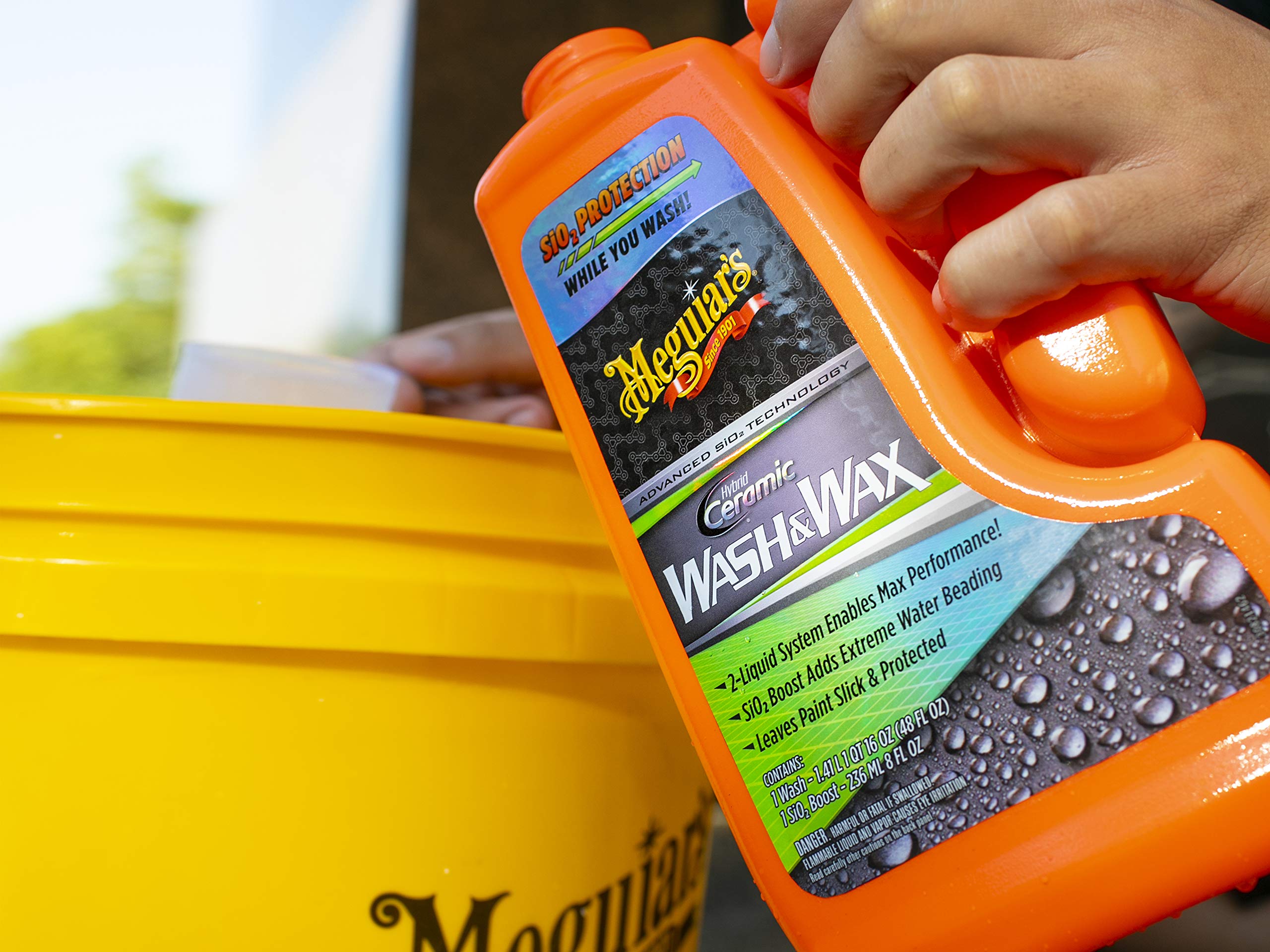 Meguiar's water beading on car paint after wash for easy drying