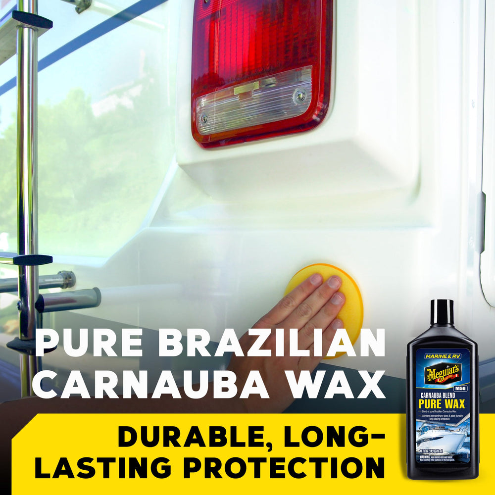 Meguiar's M56 open jar revealing cream with easy-to-spread wax