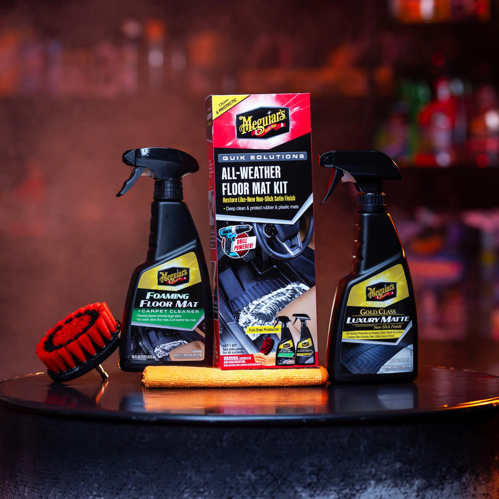 Meguiar's lifestyle trunk scene with cleaned mats for practical context