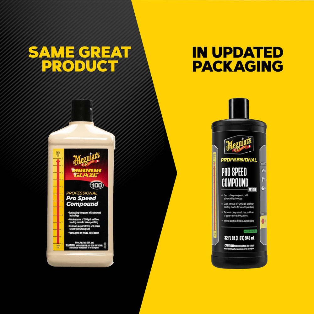 Meguiar's M100 compound pour and texture demonstrating viscous cutting formula