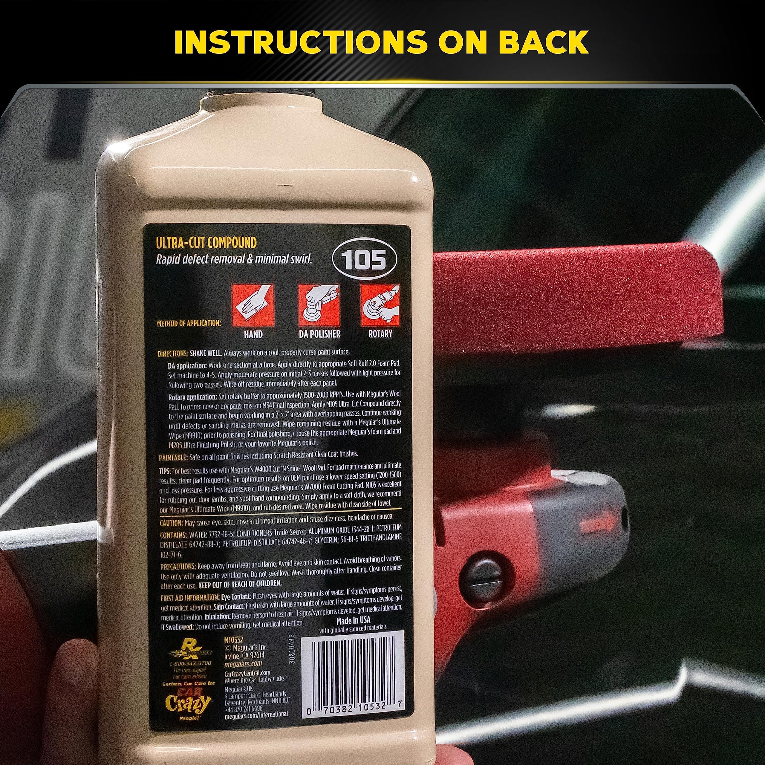 Meguiar's close-up of compound texture and micro-abrasives illustrating cutting technology