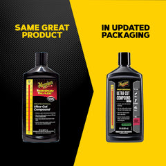Meguiar's M105 cream texture visible in open container, showing spreadability and tack