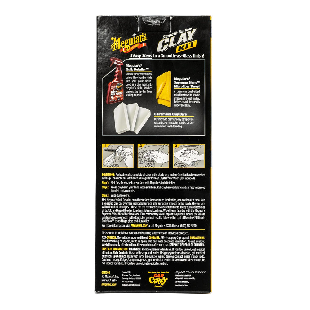 Meguiar's Supreme Shine Microfiber Towel folded to prevent streaks and lift residue