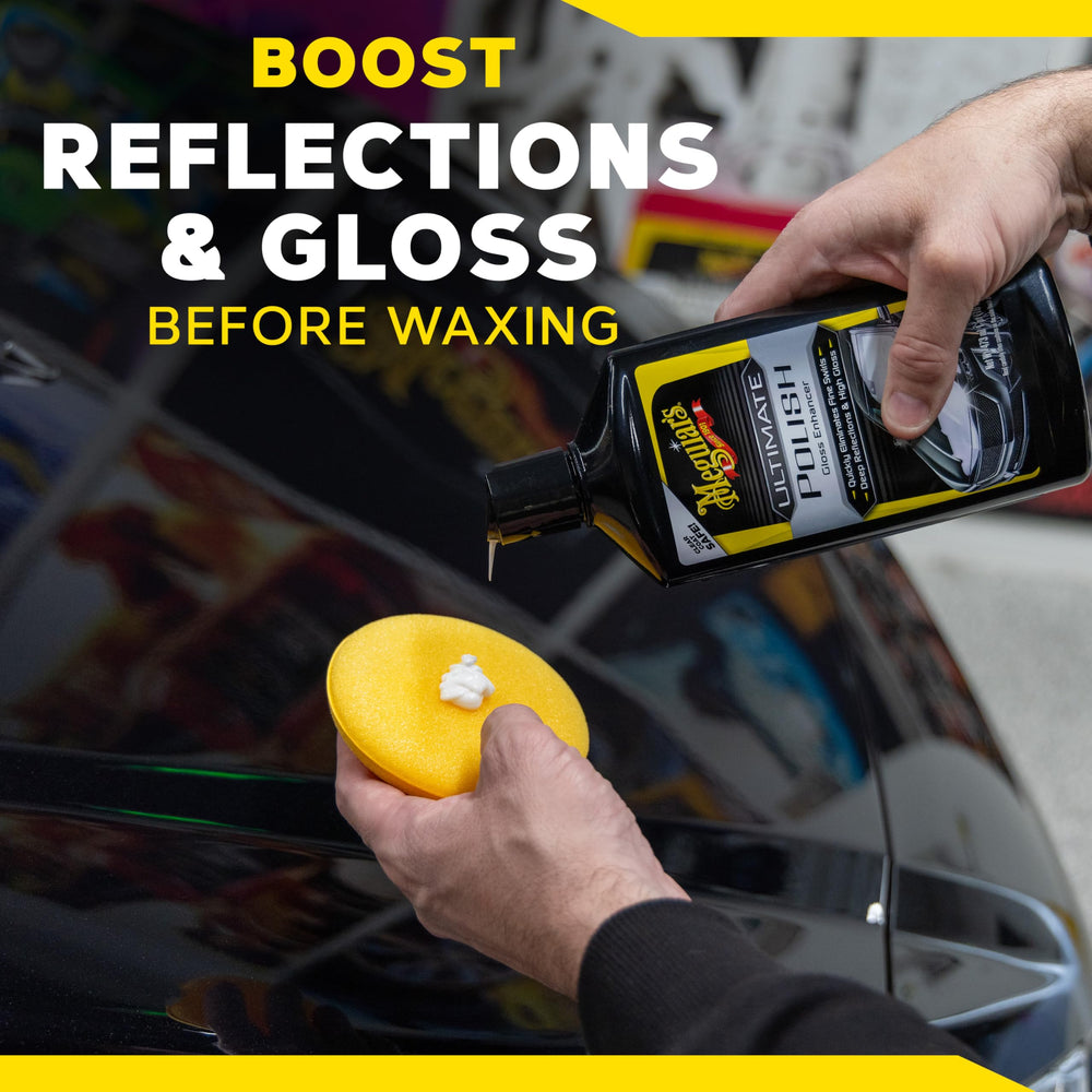 Meguiar's packaging label close-up with directions to ensure correct use