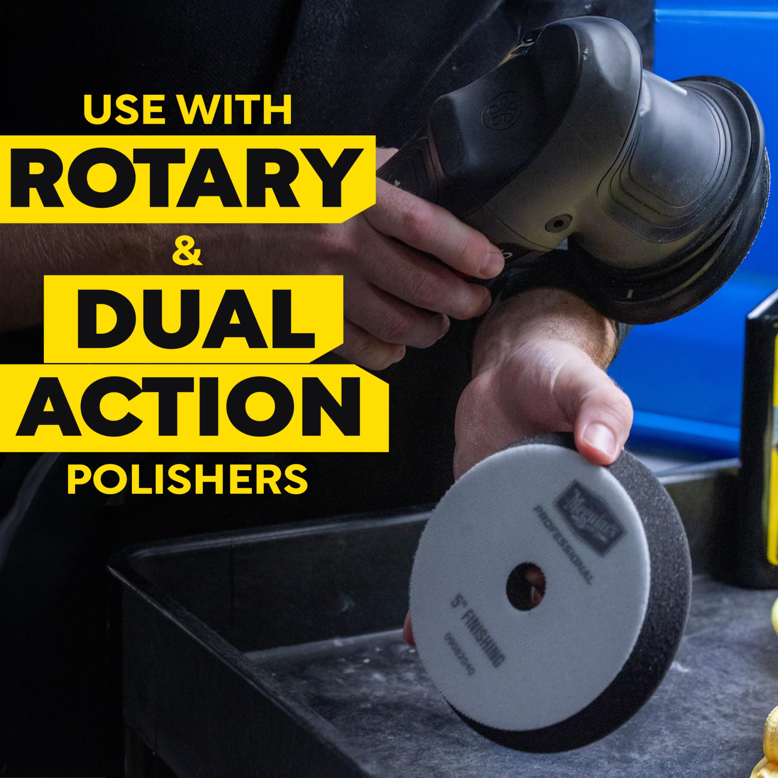 Meguiar's pad polishing car door panel delivering smooth gloss and reduced swirl marks