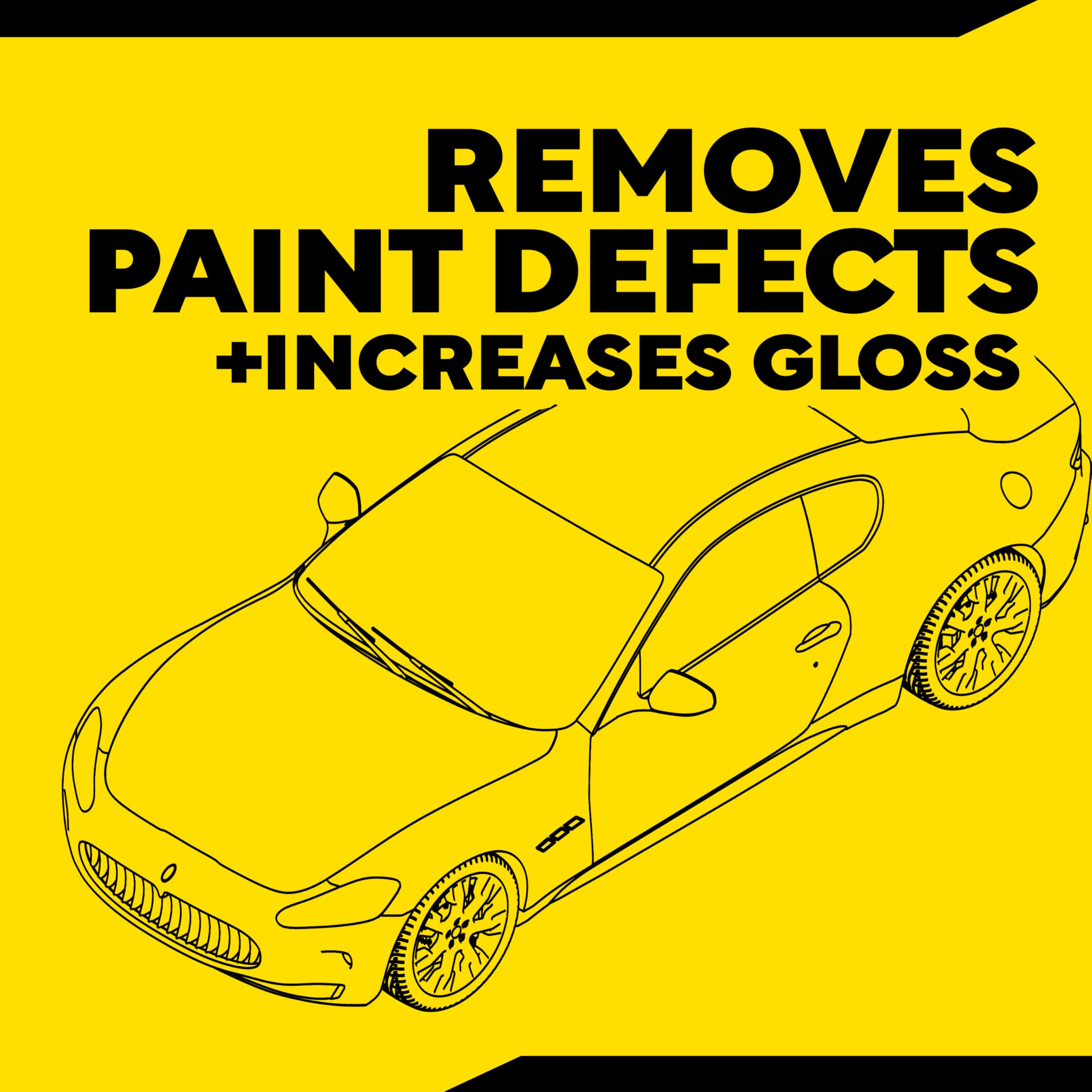 Meguiar's pad mounted on polisher demonstrating fast defect removal workflow