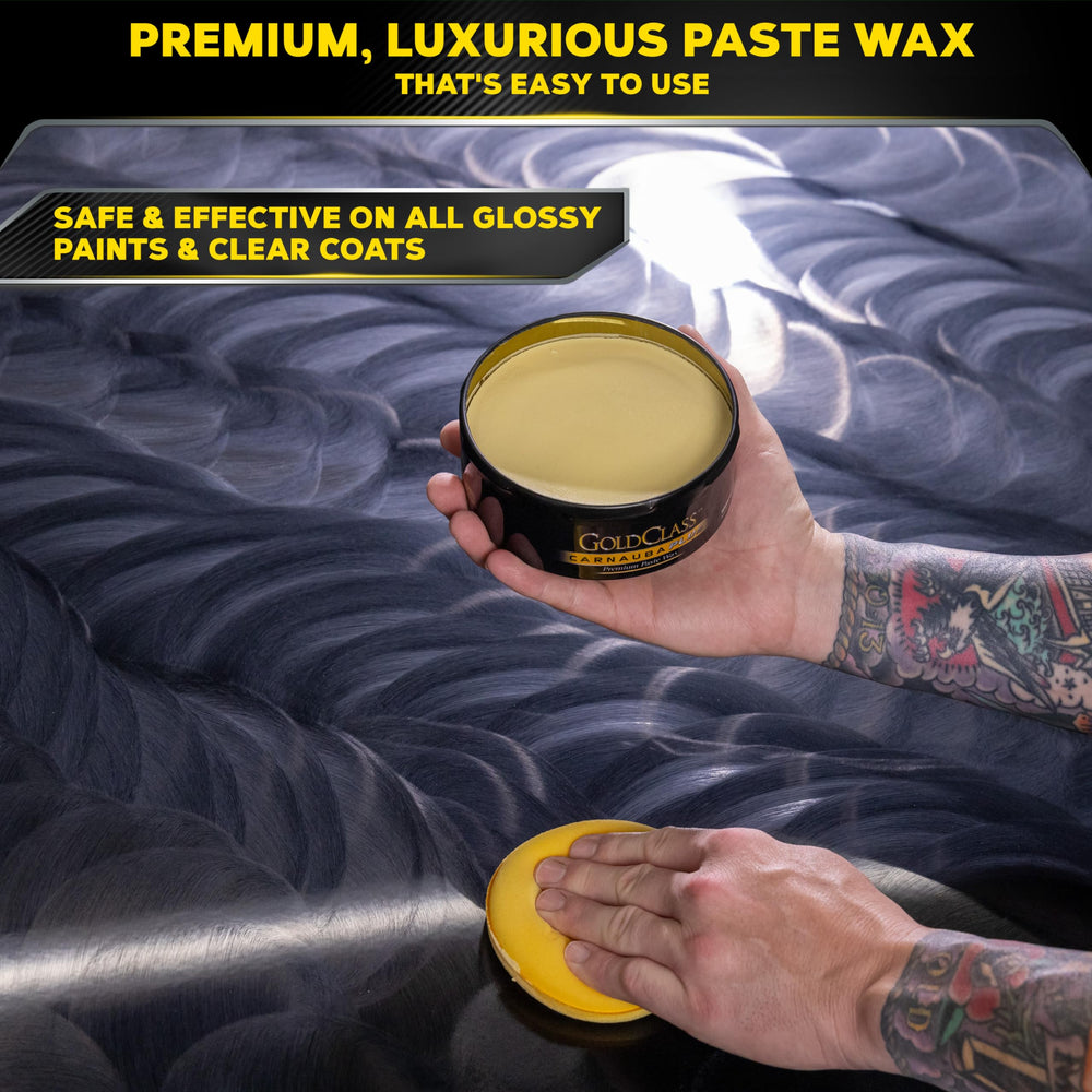 Meguiar's treated hood reflecting sky to show deep gloss and water beading