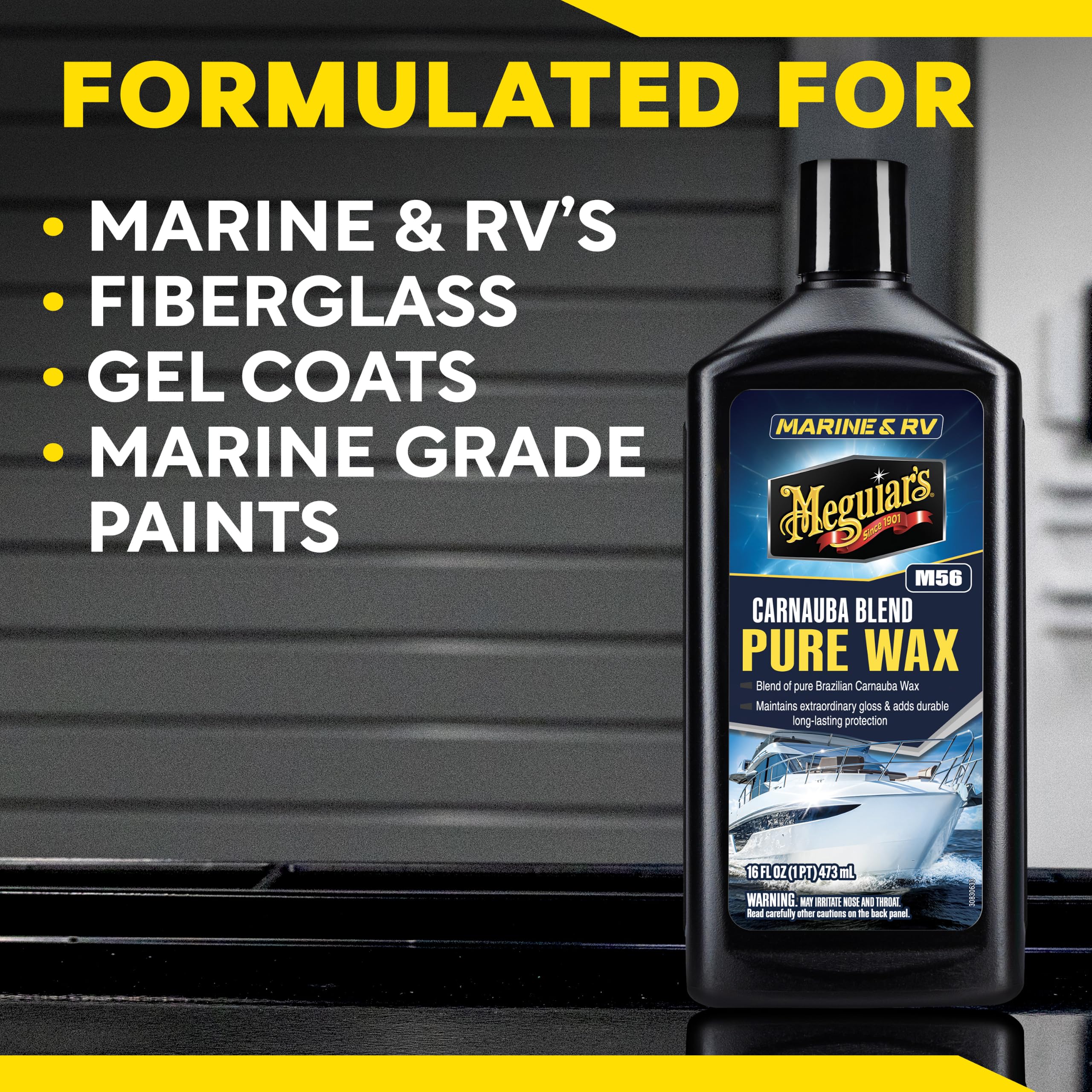 Meguiar's 16oz jar next to hand showing compact, portable size