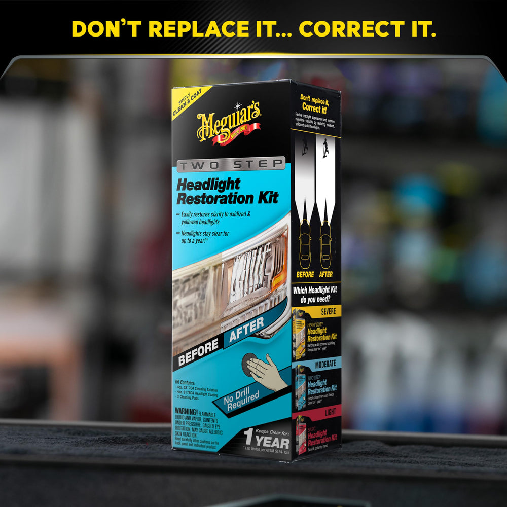 Meguiar's kit next to hand and keys showing compact, portable size