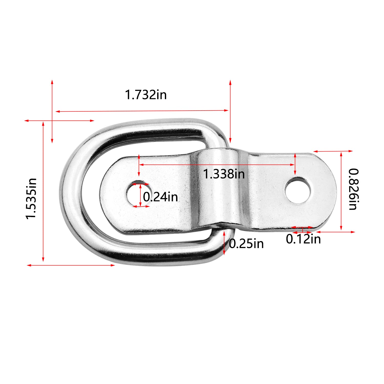 Mejiao D-ring held in hand showing size and heavy-duty thickness