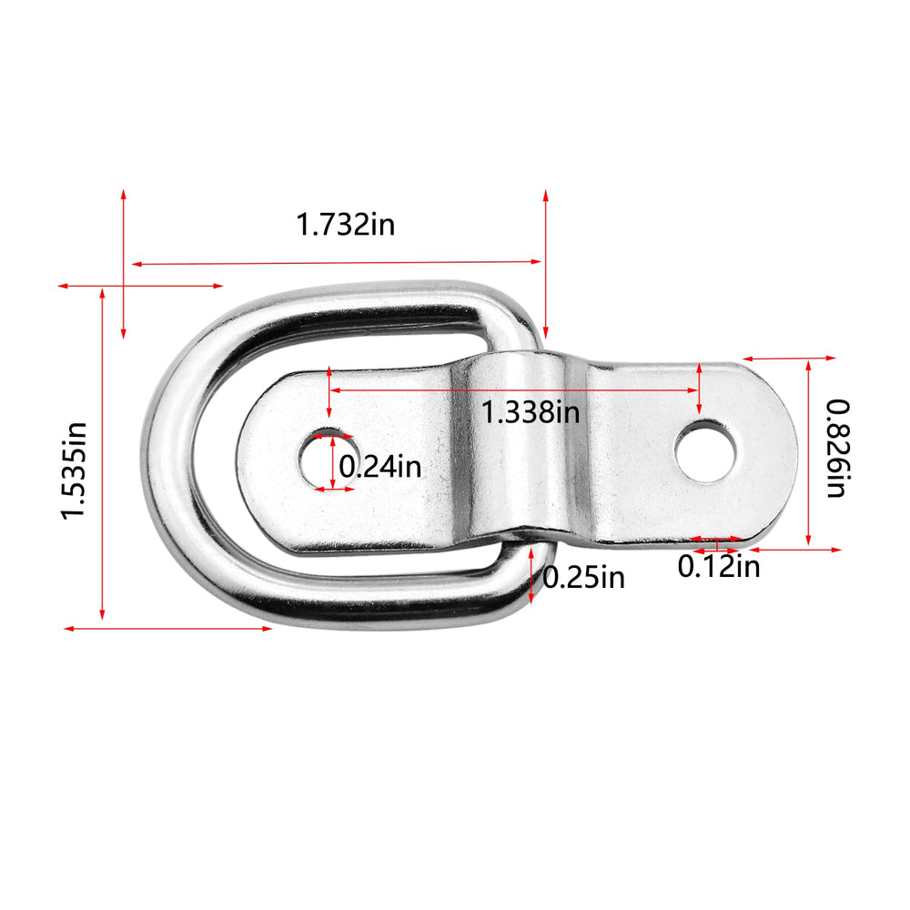 Mejiao D-ring held in hand showing size and heavy-duty thickness
