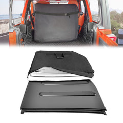 Mekar front view of panel bag showing secure fit and easy access