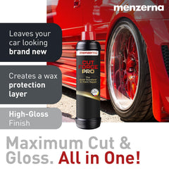 menzerna jar open showing polish texture up close, easy-to-work consistency