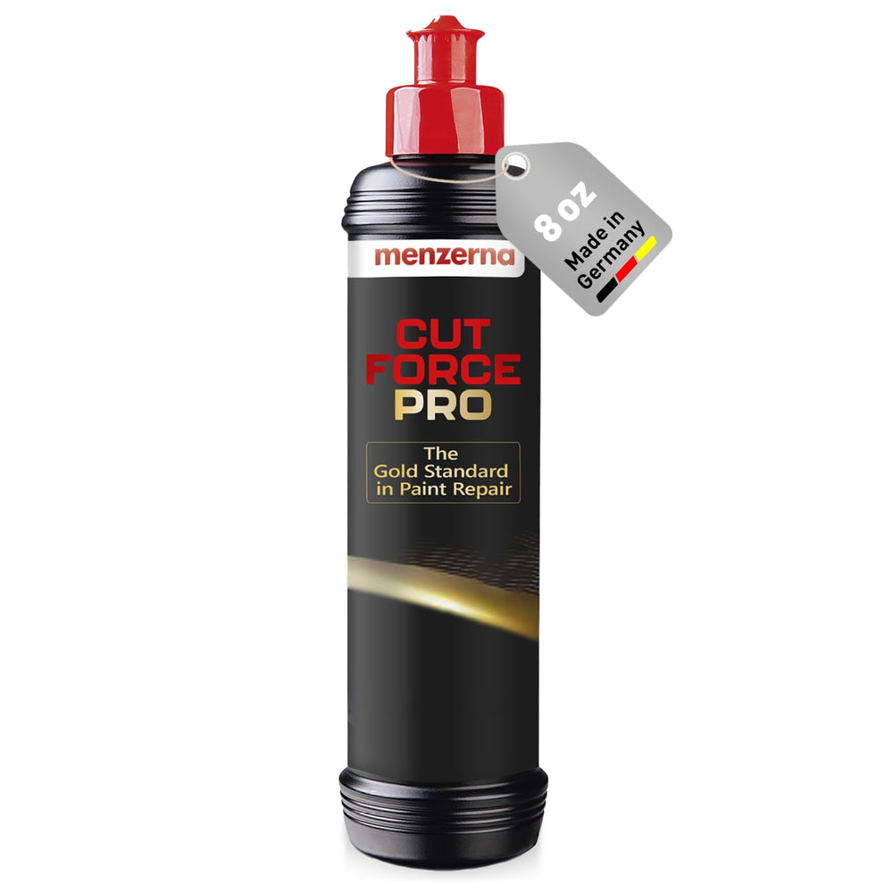 menzerna front label showing product identity and size, clear branding benefit