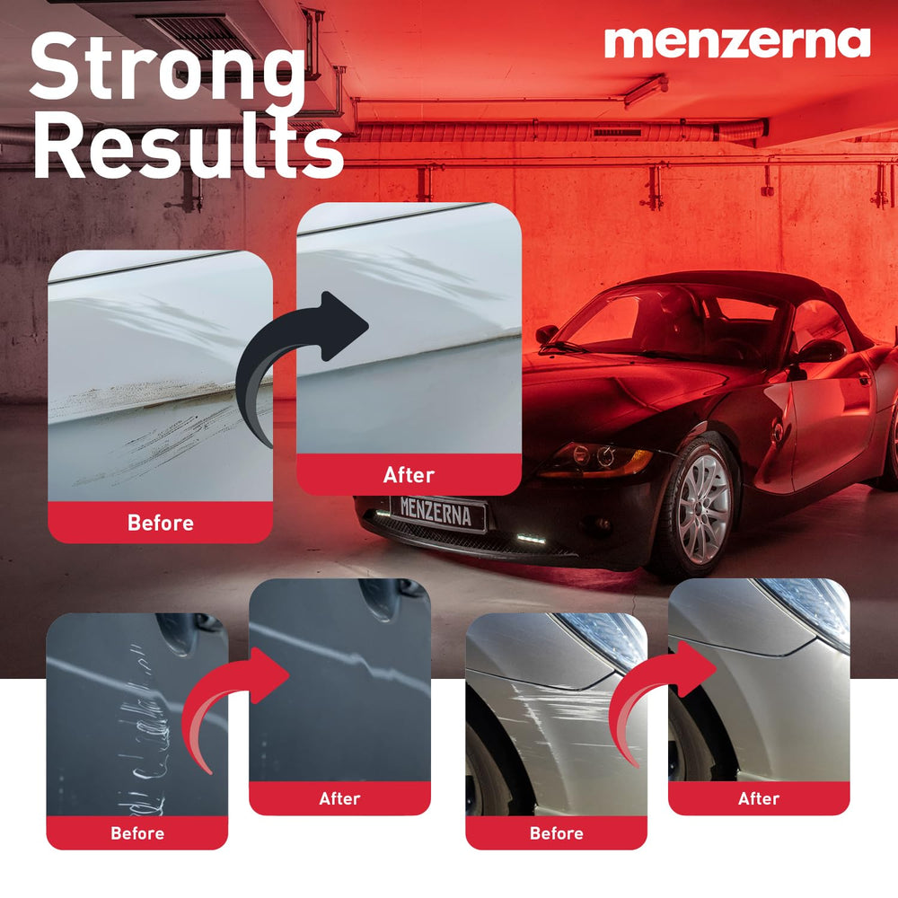 menzerna before and after panel showing visible gloss restoration benefit
