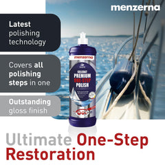 menzerna gelcoat polish texture on pad close-up showing smooth cutting benefit