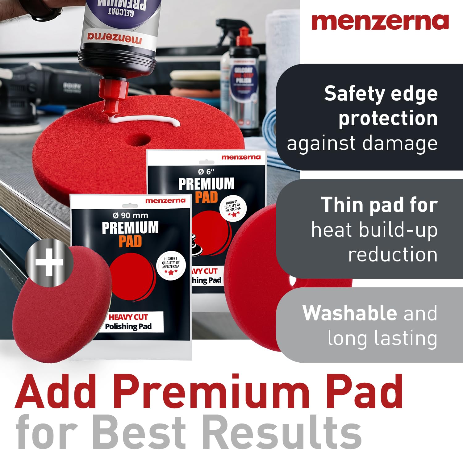 menzerna polishing on boat hull with machine demonstrating time-saving benefit