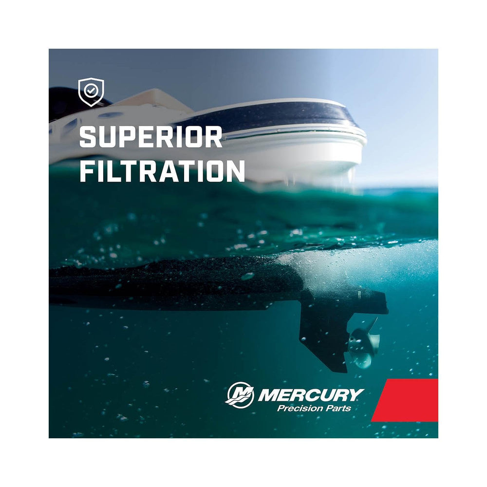 MERCURY 802893T canister bottom drain detail highlighting easy water removal and maintenance