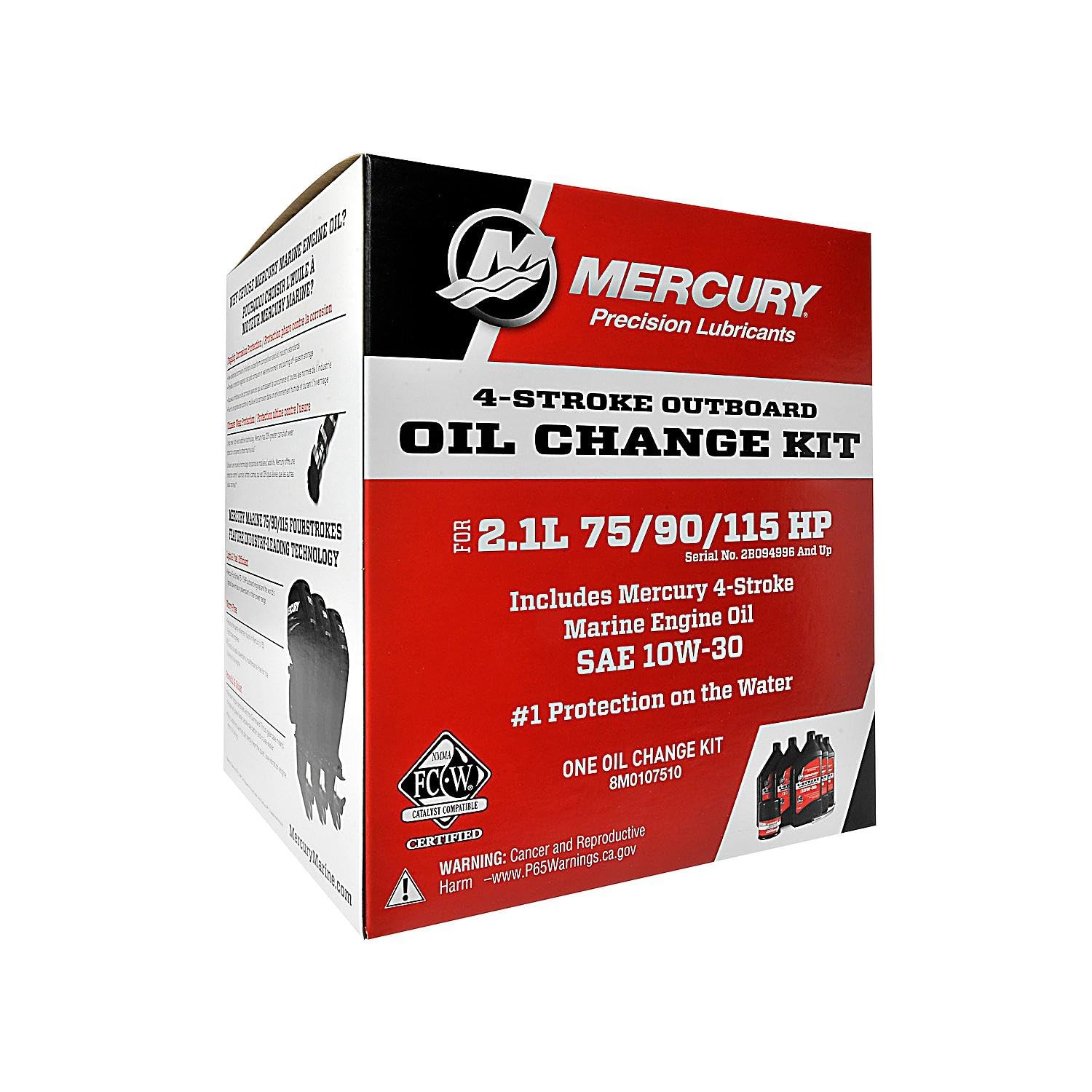 Mercury instruction sheet open to service steps for safe, correct maintenance