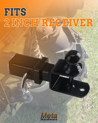 META Hardware close-up of winch strap loop showing robust weld and recovery readiness