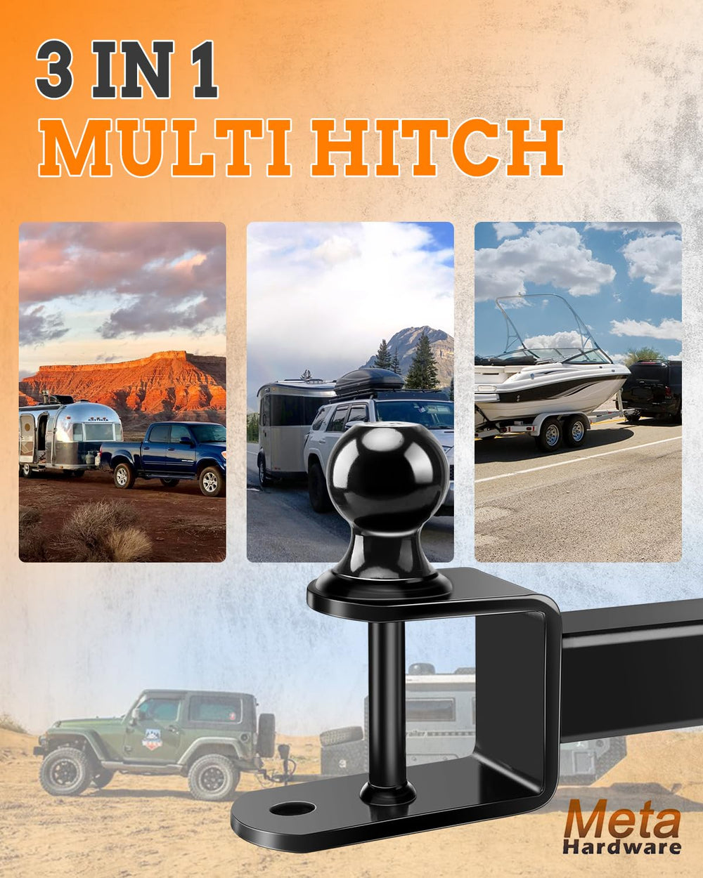 META Hardware on a utility ATV hauling gear showing practical farm and trail use
