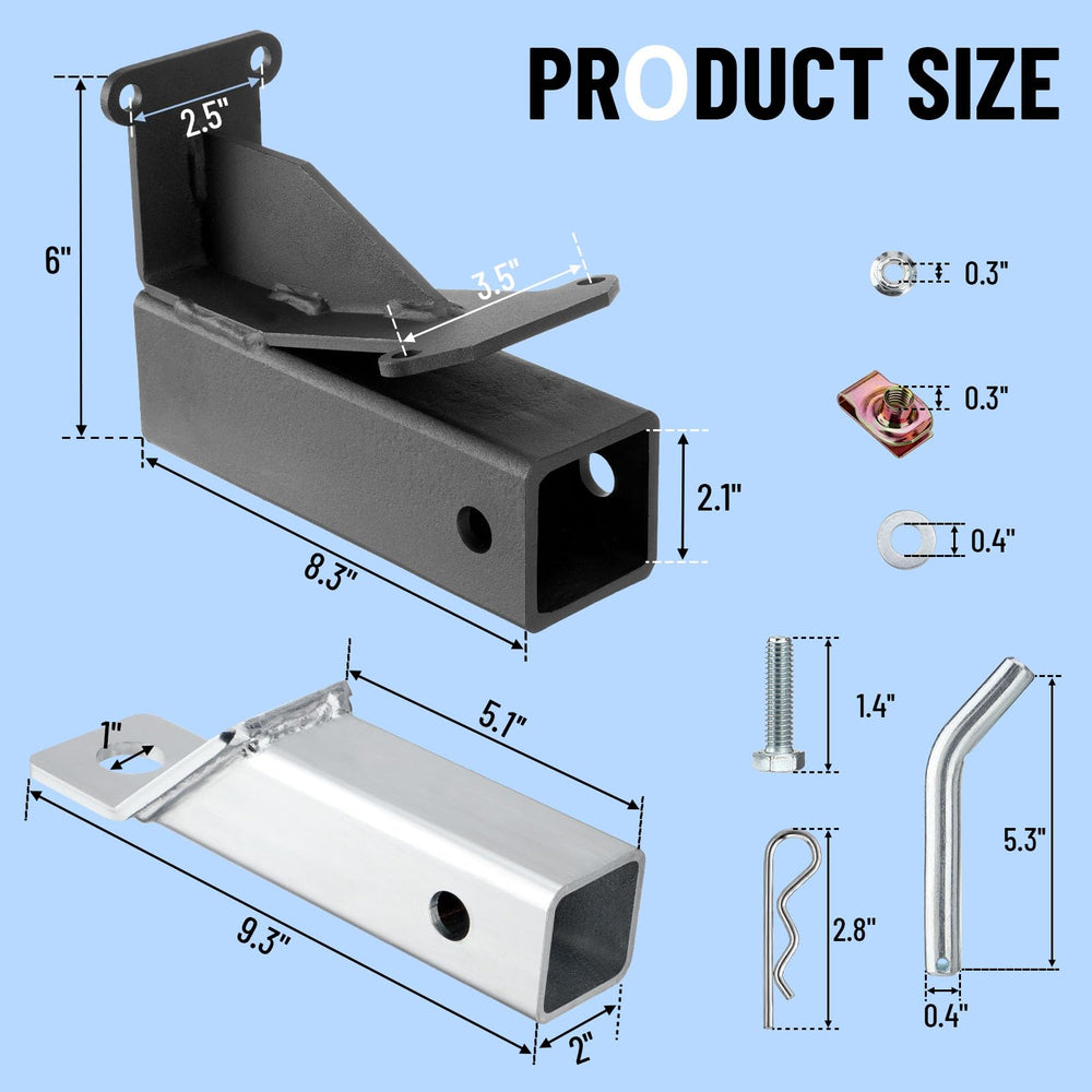 metlead size comparison with 2-inch tube to confirm fit compatibility