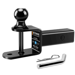 METOWARE front profile hitch showing ball and shank, durable towing solution