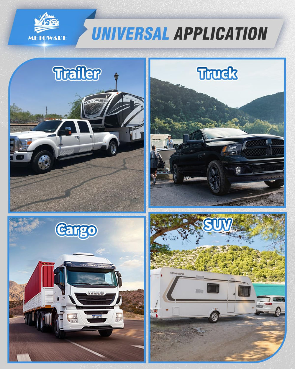 METOWARE installed on trailer demonstrating stable towing and easy connection benefit