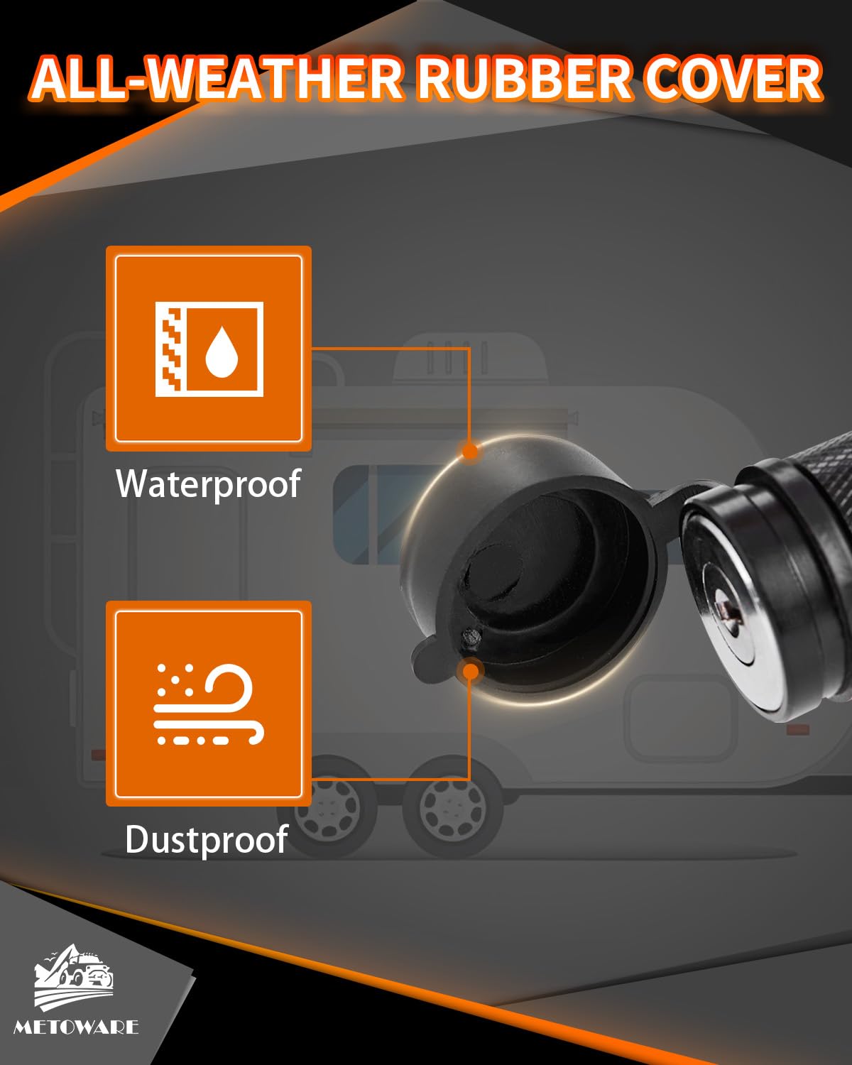 METOWARE installed on 1.25 inch receiver demonstrating cross-compatibility