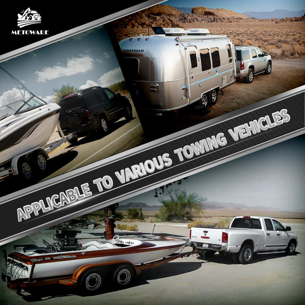 METOWARE in lifestyle towing scene improving trailer leveling and handling