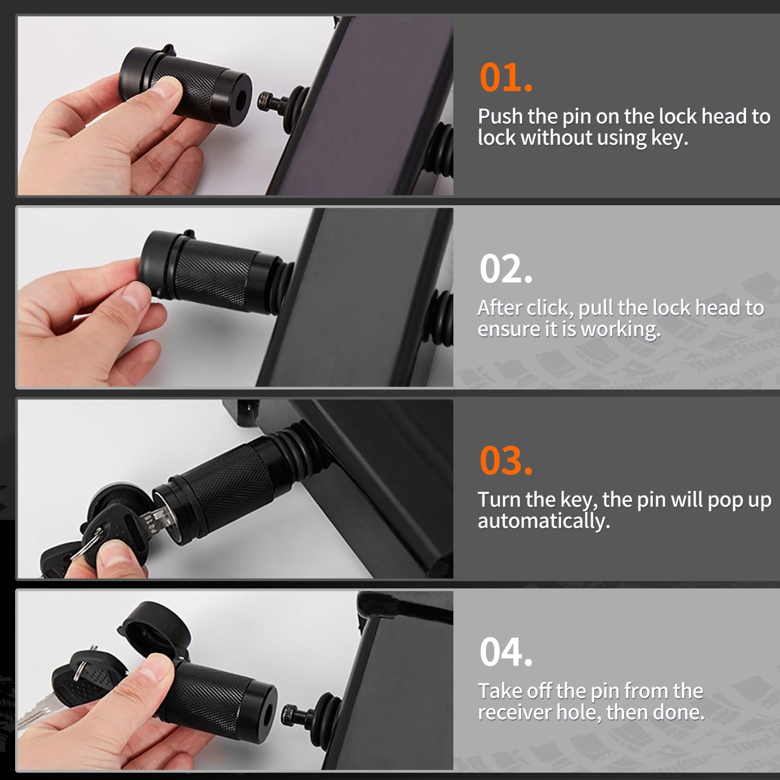 METOWARE locks beside a ruler showing 3.5 inch usable length for accurate sizing