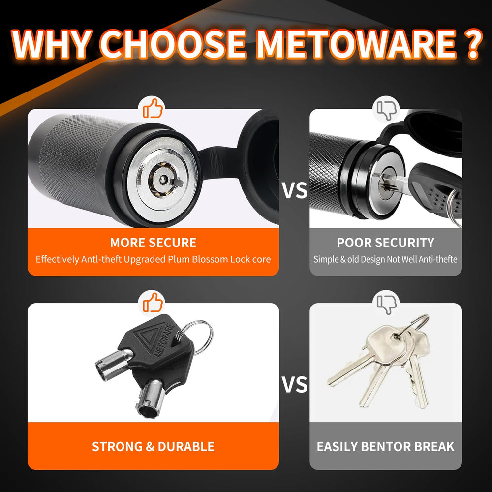 METOWARE tubular keys and spare key set for convenient backup access