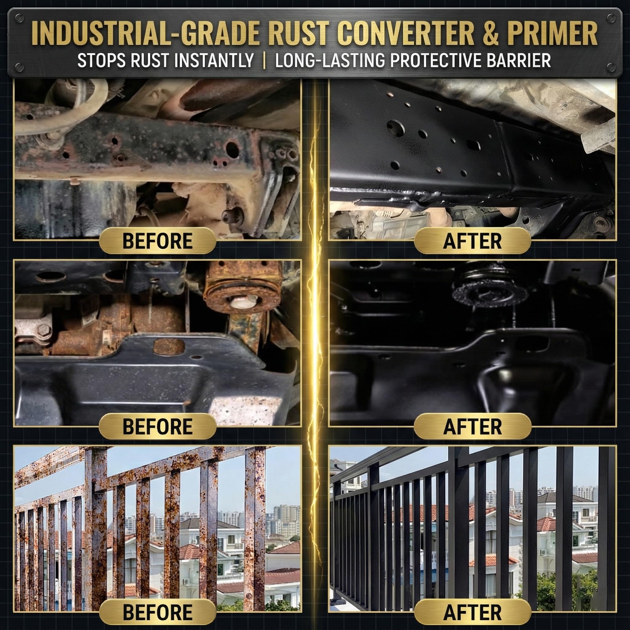 Meuvcol applied to trailer frame demonstrating corrosion protection benefits
