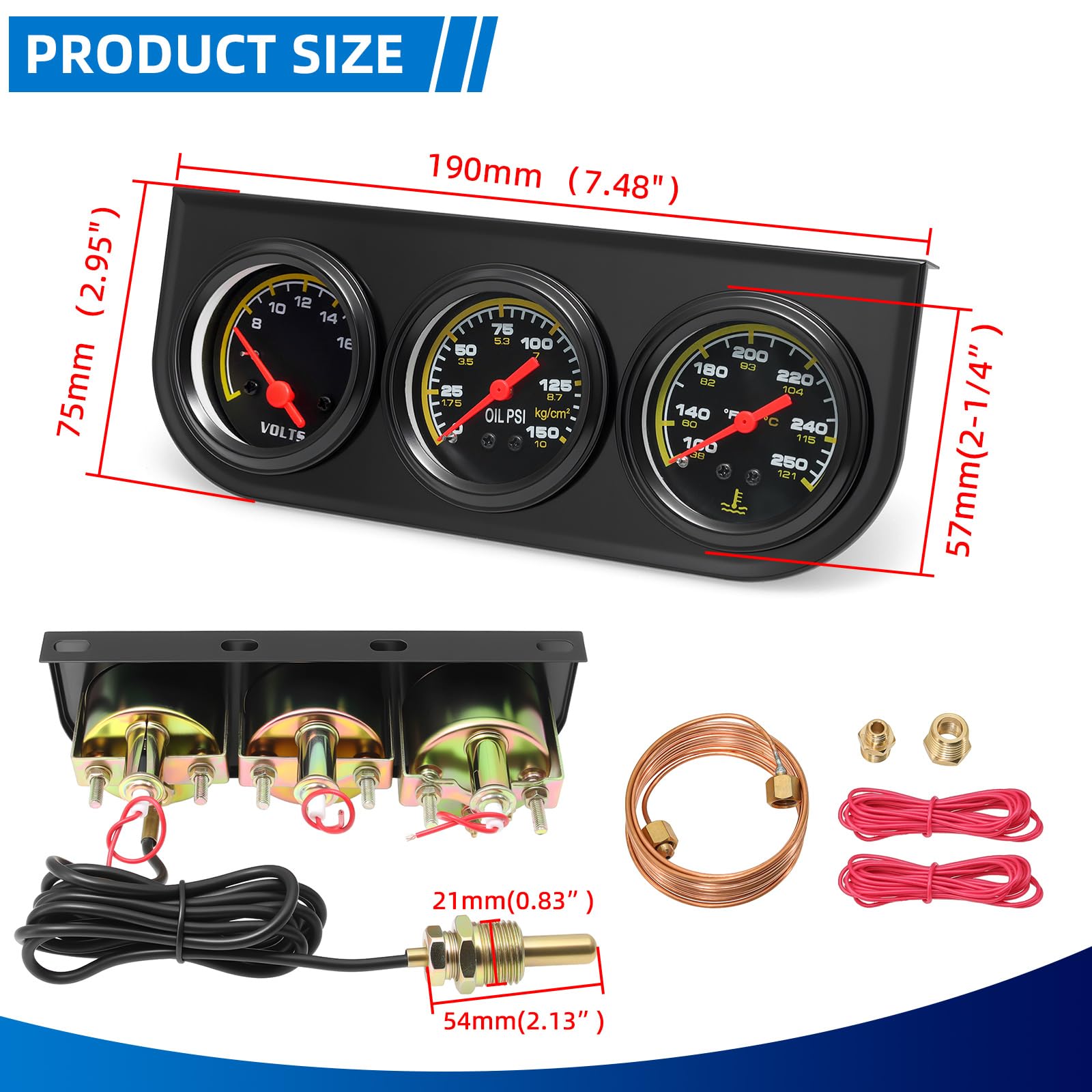 MH oil pressure gauge detail showing needle and benefit of engine pressure awareness