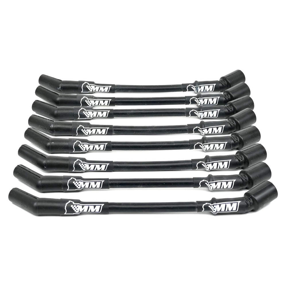 Michigan Motorsports front packaging showing black 10mm wires and benefits