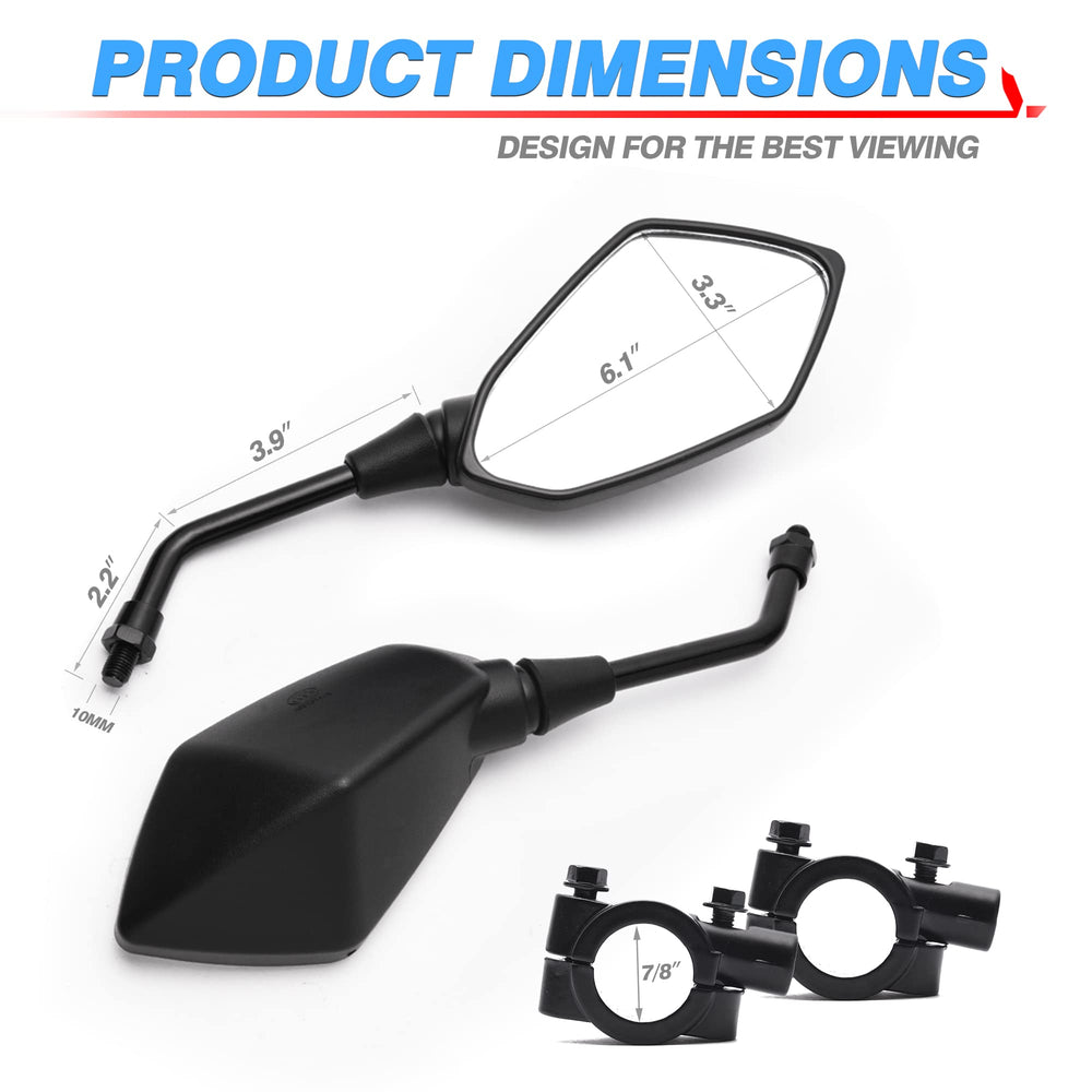 MICTUNING hawk-eye sturdy stem and ABS housing offering vibration resistance and durability