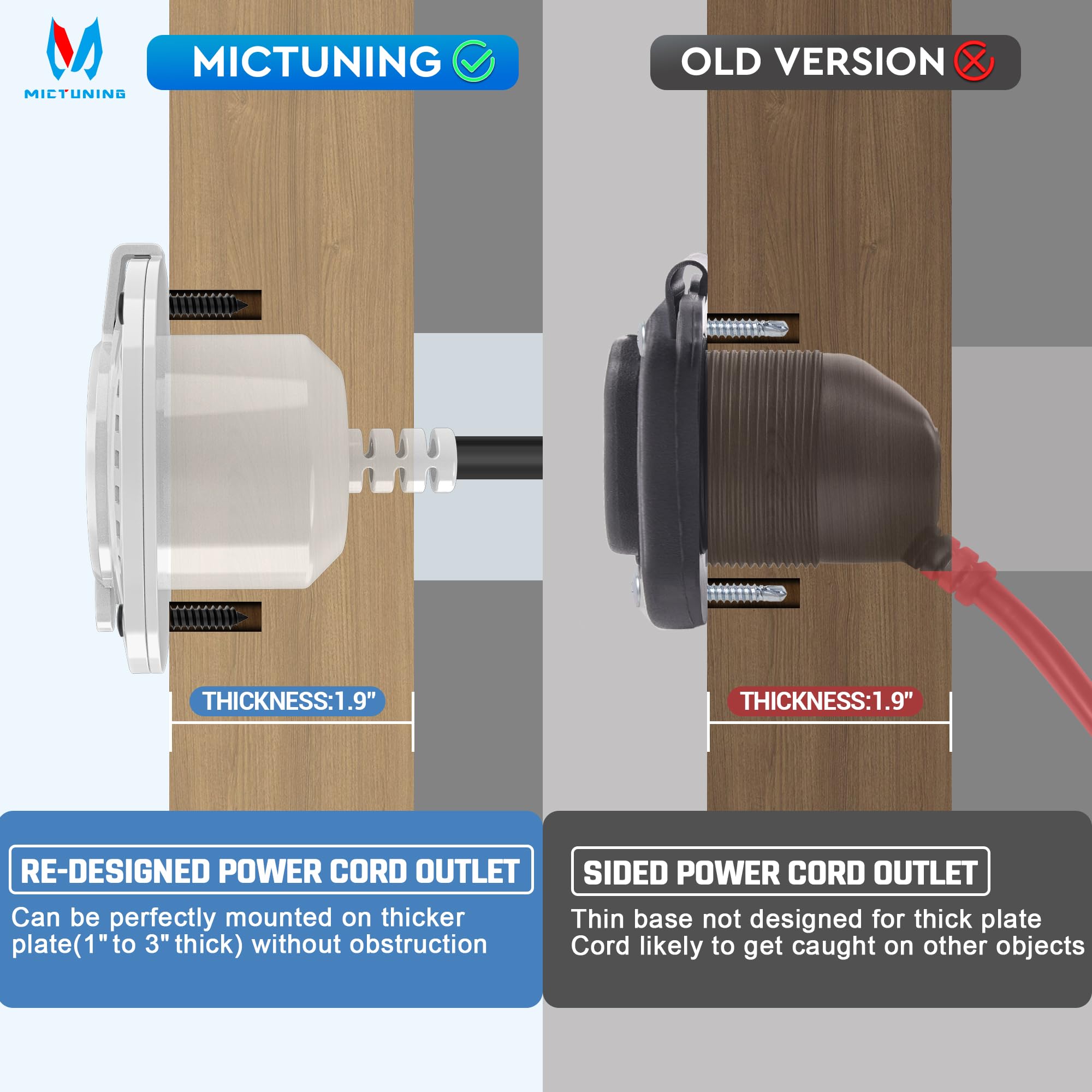 MICTUNING adhesive cable clips organizing wires for tidy, safe routing