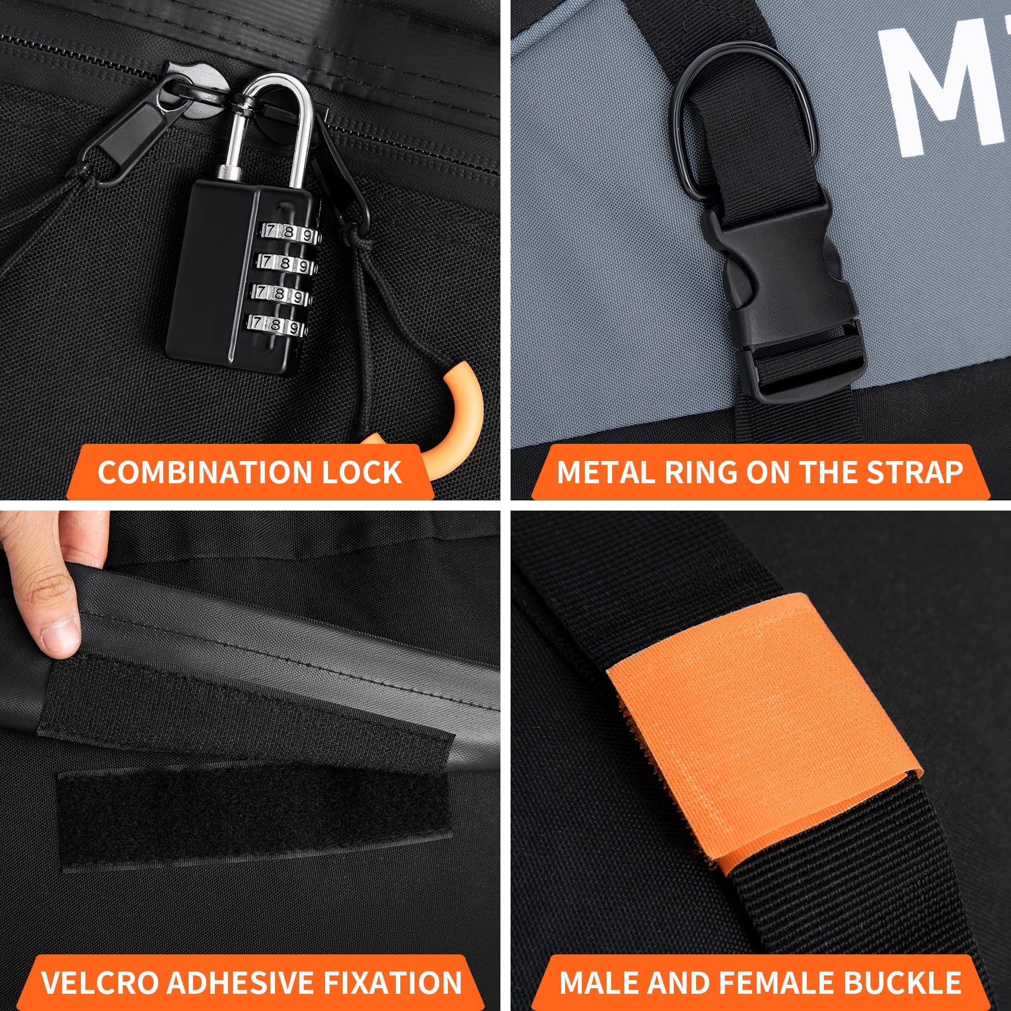 MIDABAO anti-slip mat under bag with packed items to prevent sliding