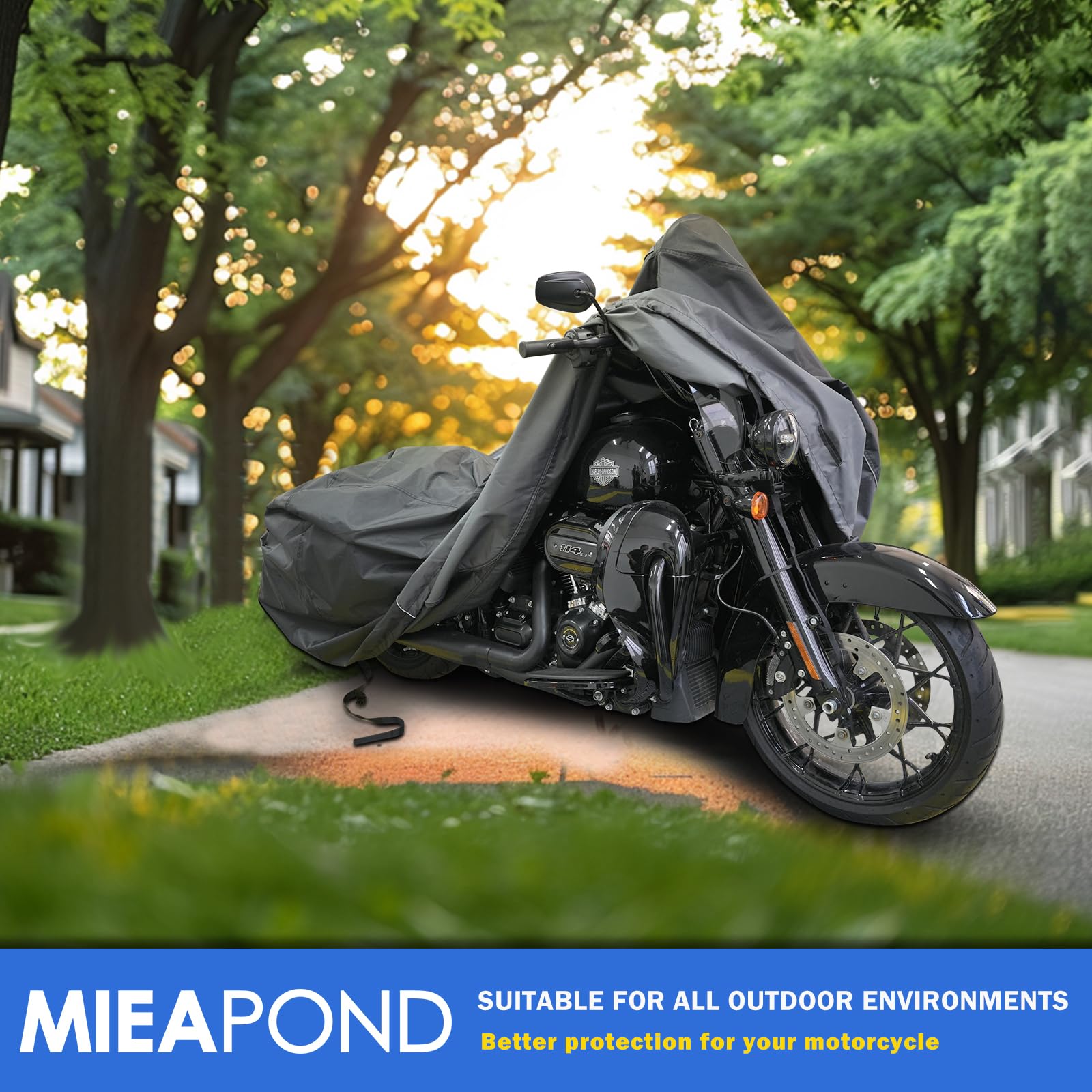 mieapond compact folded cover for easy storage and lightweight transport