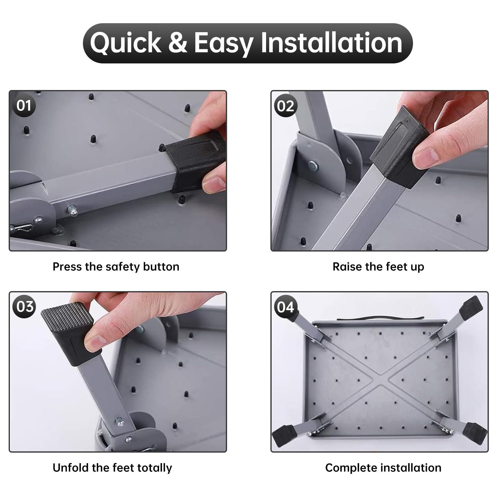 Mifami step stool in use at RV door for easier vehicle entry