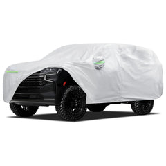 Migaven front view silver cover on Suburban showing full fit and protection