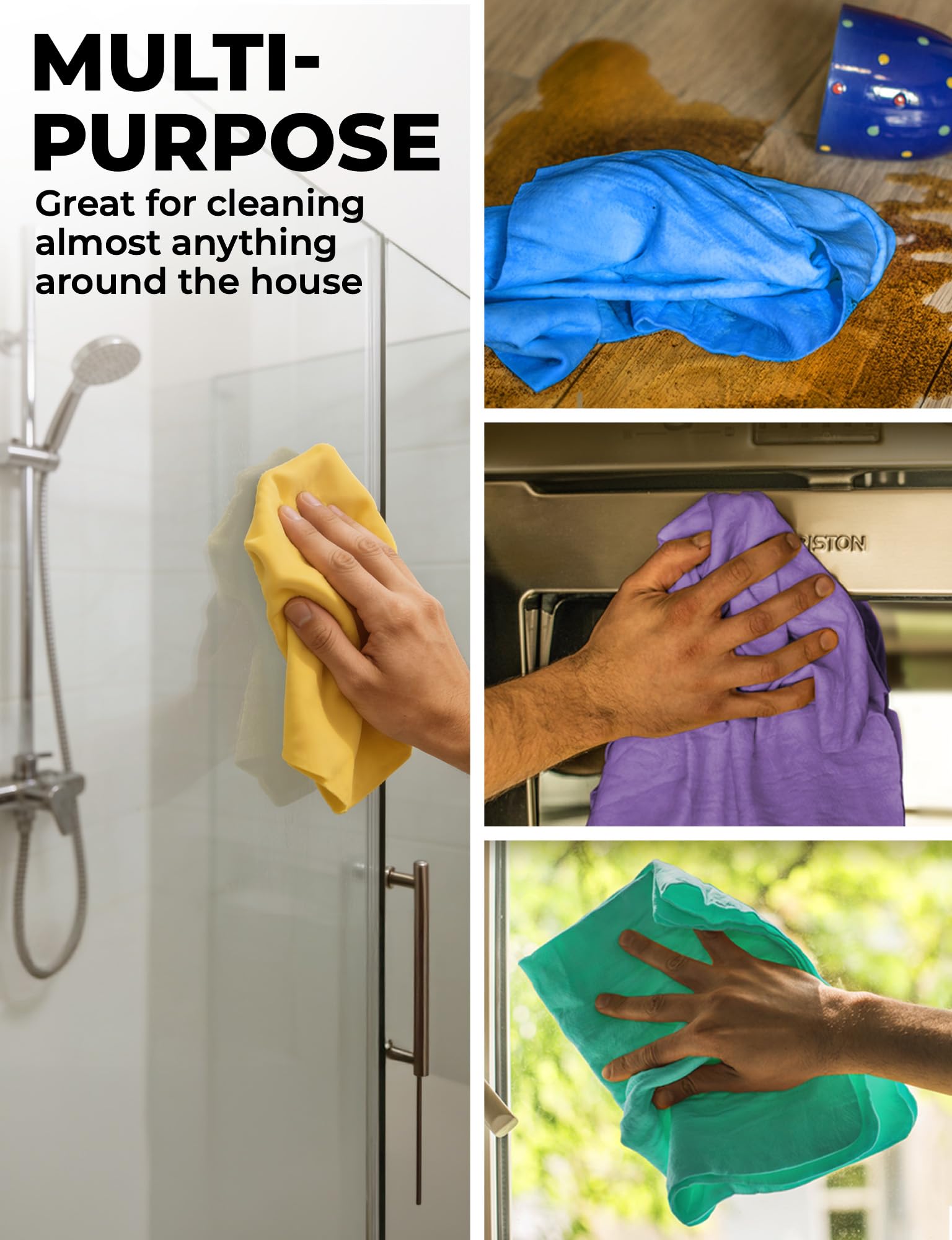 Mighty Cleaner used in bathroom to mop up spills without scratching surfaces